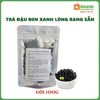 TRÀ ĐẬU ĐEN XANH LÒNG- RANG SẴN 100% TỰ NHIÊN- GÓI 100G Dễ Dàng Sử Dụng