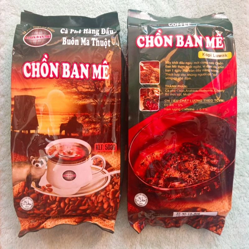 Cà phê phin Chồn Ban Mê Buôn Ma Thuột 500g 1 Bịch 15000, 3 Bịch45.000