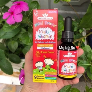 Vitamin tổng hợp Mutivitamin Nature Aid mini drops Uk Anh Quốc