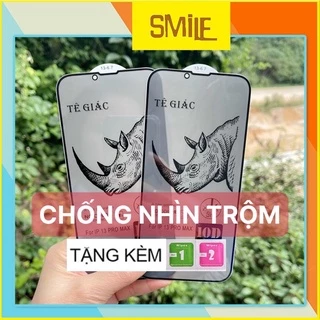 Kính cường lực iphone chống nhìn trộm tê giác 6/6s/7/7plus/8/8plus/plus/x/xr/xs/Xsmax/11/11promax/12/pro/max [CNTG]