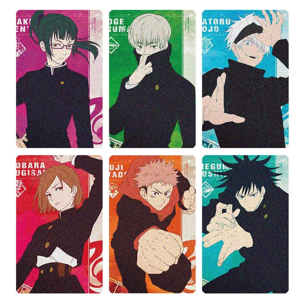  Ảnh card bo góc in hình Jujutsu Kaisen Chú thuật hồi chiến ver thước phim thẻ bo viền 5*8cm anime chibi sưu tập