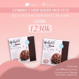 [Combo] 2 Hộp Bánh Giảm Cân HolyFIT Chống & Giảm Thèm Ăn - Kiểm Soát Cân Nặng, Giảm Mỡ, Bổ Sung Đạm Vị Chocolate- Matcha