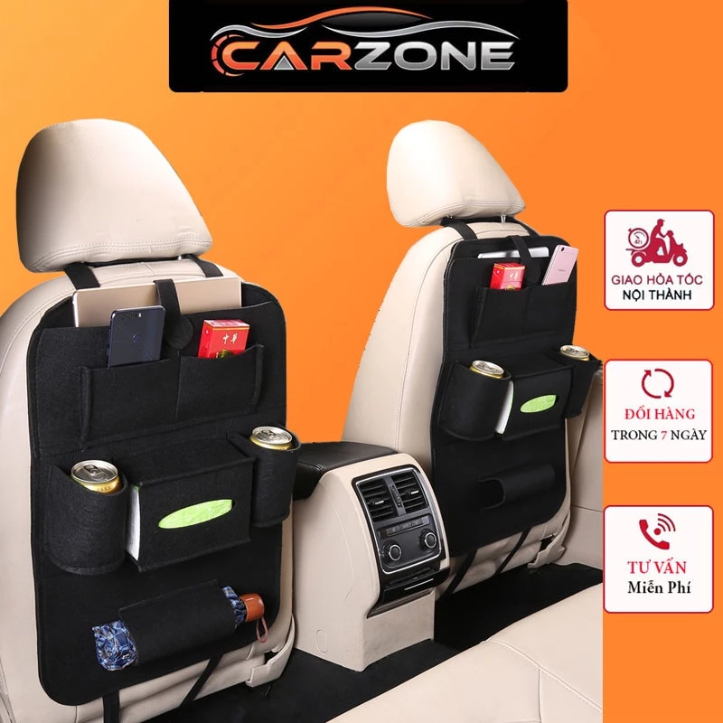 Túi Treo Đồ Sau Ghế Ô Tô - Túi Treo Đồ Sau Ghế Ô Tô Cao Cấp Chứa Đồ Đa Năng Chất Liệu Bằng Nỉ Cao Cấp