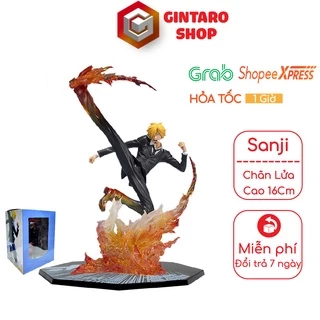 Mô hình One Piece Sanji chân lửa haki figure F.zero Full Box, Mô hình nhân vật Sanji 2 tư thế chiến đấu GINTARO SHOP