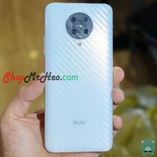 Skin Dán Mặt Sau Lưng Vân 3D Xiaomi Redmi K30 - K30 5G - K30 Pro - Carbon, Hình hộp, Nhám, Vân Da