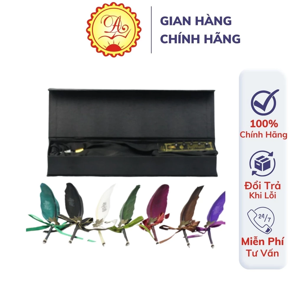 Bút lông ngỗng bút mài thầy Ánh viết thư pháp calligraphy sang trọng tinh tế set 1