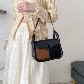 【FW Bag】Túi Đeo Chéo Màu Sắc Tương Phản Phong Cách Retro Thời Trang 2022 Cho Nữ