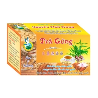 Trà Gừng - Giảm Đau Bụng, Cảm Mạo Phong Hàn (Hộp 20 Túi Lọc X 2g) - Nguyên Thái Trang – Thảo Dược Thiên Nhiên