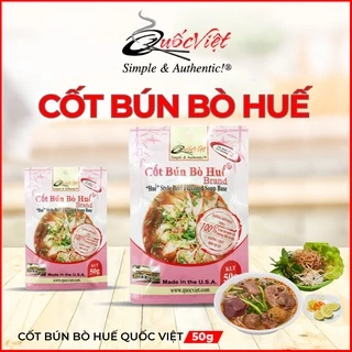 Gia vị nấu Bún Bò Huế Quốc Việt bịch 50g - Cốt cô đặc Nhập Khẩu USA