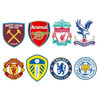 Hình dán sticker BÓNG ĐÁ LOGO Ngoại hạng Anh, MAN UTD, ARSENAL, MAN CITY, LIVERPOOL, CHELSEA, dán xe, dán laptop