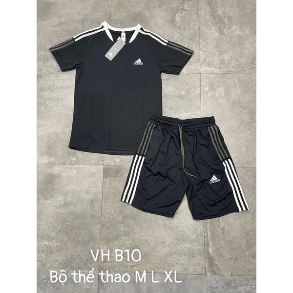 Bộ quần áo thể thao nam thun cao cấp, bộ adidas mùa hè