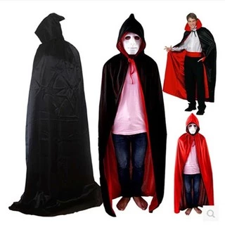 áo choàng ma cà rồng kèm mặt nạ ma  cà rồng hoá trang cosplay / bộ áo choàng ma cà rồng đỏ đen