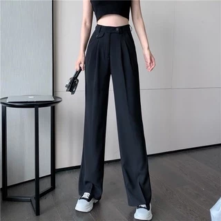 Quần âu nữ ống rộng, quần culottes lưng cao hiện đại trẻ trung hot trend đi học đi làm, đi chơi linhmyfashion1402