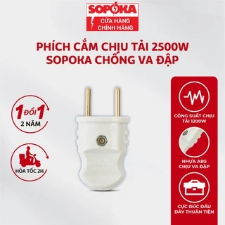 Phích cắm siêu chịu tải SOPOKA P2500W4+ chống vỡ chịu nhiệt