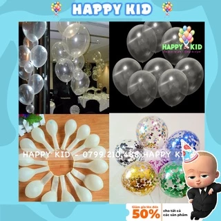 Bóng cao su trong suốt trang trí sinh nhật thôi nôi tiệc cưới size 10 inch HAPPYKID BCSTS