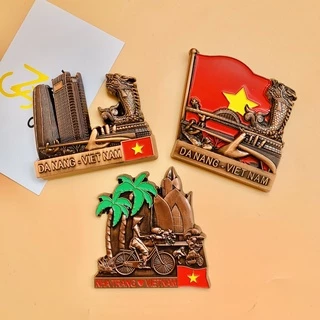 Nam châm dán tủ lạnh Metal Fridge Magnet quà tặng lưu niệm Đà Nẵng, Nha Trang, Việt Nam