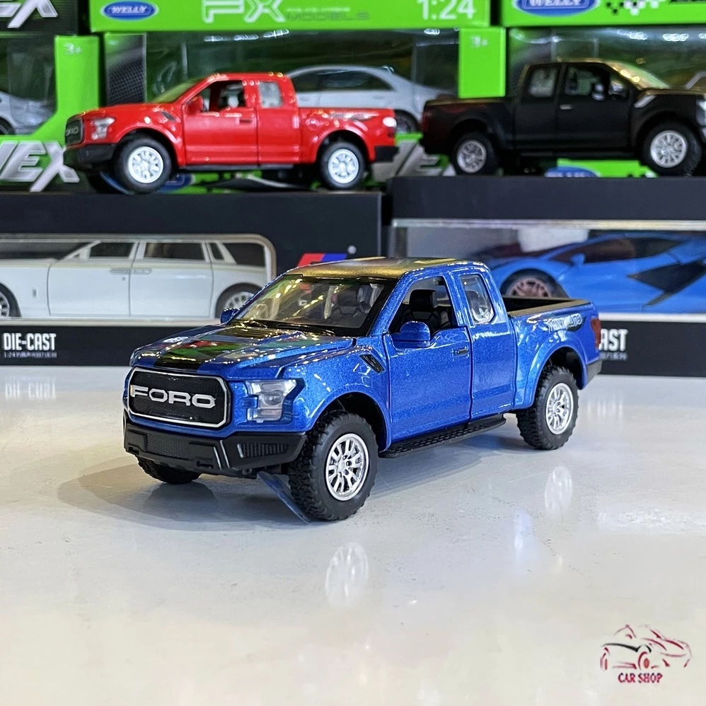 Mô hình xe bán tải Ford Ranger F150 tỉ lệ 1:32 màu xanh