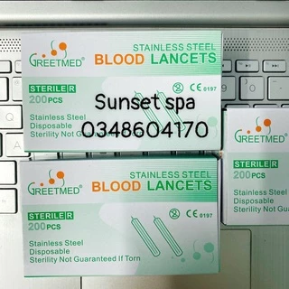 Kim Chích, Nặn Mụn Greetmed - Kim chích máu Blood Lancet - (Hộp 200 Chiếc)