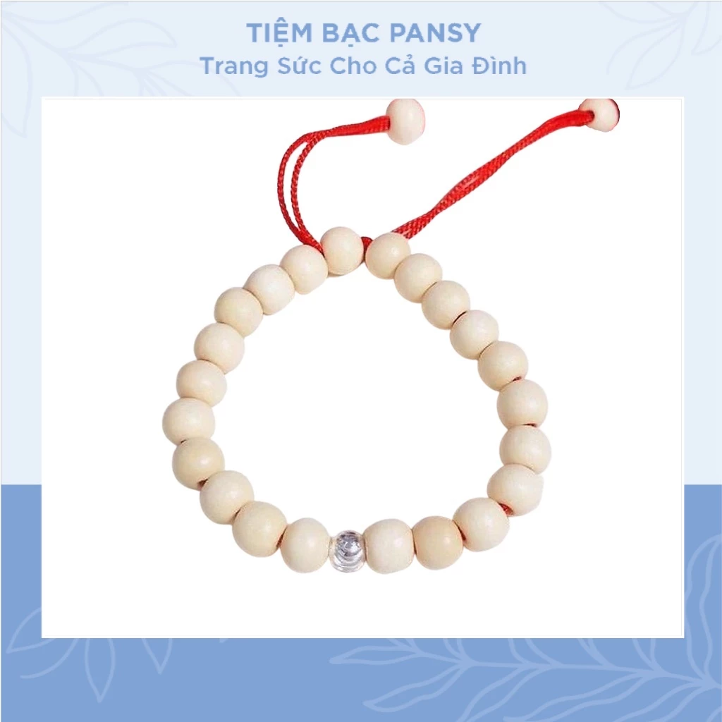 Vòng dâu tằm cho bé sơ sinh bi bạc đeo tay đeo chân điều chỉnh kích cỡ được