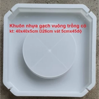 Bộ 10 Khuôn nhựa đúc gạch bê tông trồng cỏ 1 lỗ trang trí