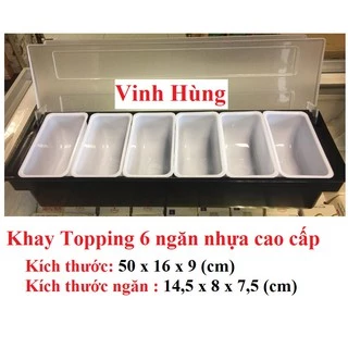 Khay đựng topping nhựa 3-4-5-6 ngăn chứa