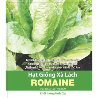 Hạt Giống Xà Lách (ROMAINE) Chịu Nhiệt 2gr