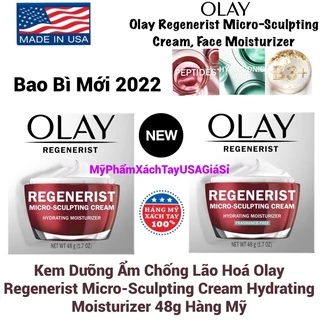 [Hàng Mỹ]Kem dưỡng ẩm chống lão hóa Olay Regenerist Micro-Sculpting Cream Face Moisturizer 48g