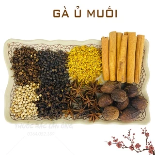 Nguyên liệu gà ủ muối hoa tiêu (Gia vị thảo mộc + công thức chuẩn)