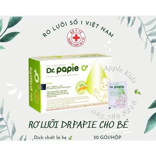 (Mua 2 hộp Tặng quà) Gạc rơ lưỡi Dr Papie vệ sinh răng miệng cho bé