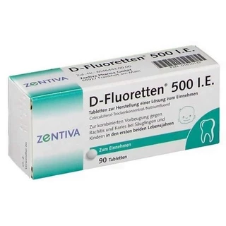 Vitamin D-fluoretten 500 I.E bổ sung Vitamin D3 cho bé