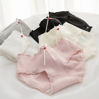 Quần lót nữ cotton viền ren đính nơ dễ thương kháng khuẩn cute quyến rũ đẹp 03