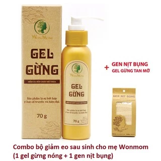 Combo bộ giảm eo sau sinh Wonmom cho mẹ (1 Gel gừng nóng + 1 Gen nịt bụng) Việt Nam CW