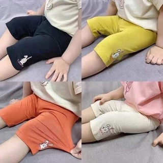 Quần legging ngố lửng chất cotton mịn mát cho bé gái