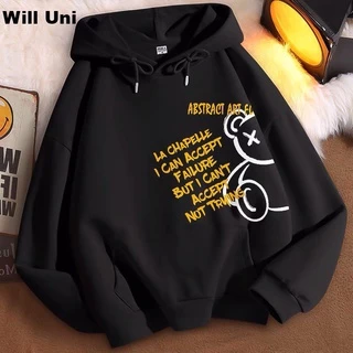 ÁO HOODIE GẤU ĐEN CHỮ VÀNG nam nữ Form rộng WILL - khoác nỉ form Unisex