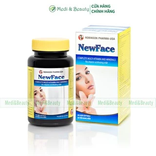 Viên uống bổ sung Sắt ,DHA, Vitamin và Khoáng Chất , cân bằng nội tiết tố  NEWFACE  lọ 60 viên