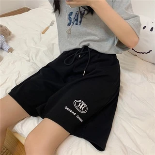 Quần ngố nam nữ thun cotton da cá unisex thể thao cao cấp SECOND ống rộng bigsize mặc nhà ngủ