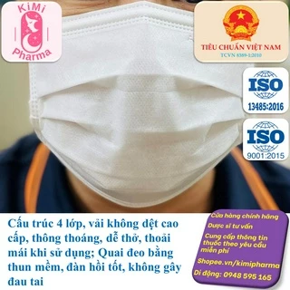 Khẩu trang y tế An Tâm 4 lớp - 50 cái/hộp