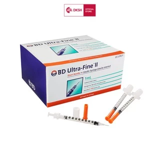 Bơm tiêm insulin BD Ultra-Fine™ 8mm, 1cc 31G dành cho người tiểu đường, hộp 10 túi (10 cây/túi)