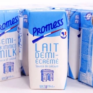 Thùng 24 hộp sữa tươi Pháp Promess ít béo 200ml (HSD 10/24)