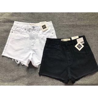 Quần short jeans vintage lưng cao trên rốn