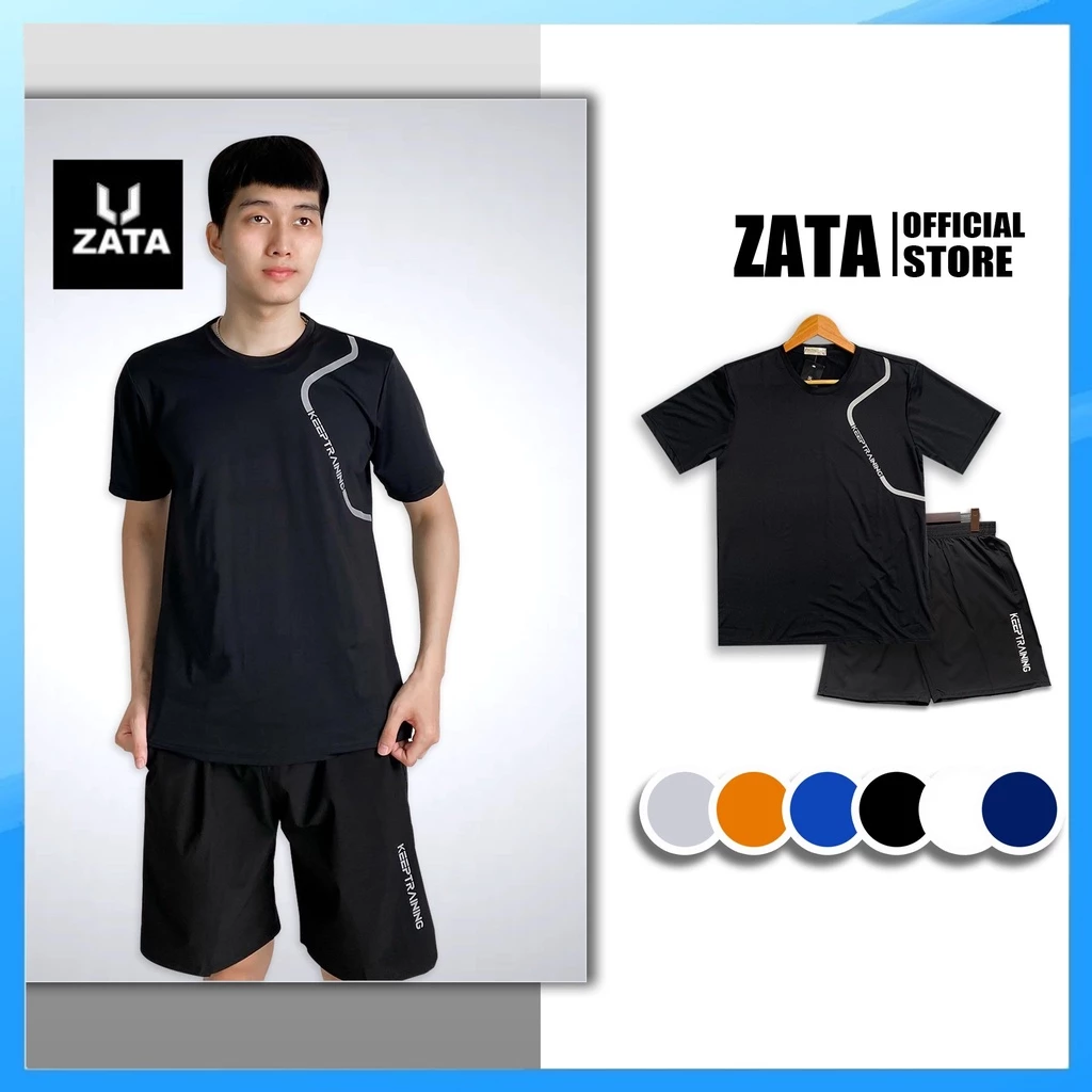 Bộ quần áo thể thao nam , bộ thể thao nam KEEP TRAINING - ZATA 2021