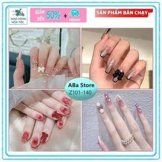 Móng giả đính đá bộ 24 móng /Kèm keo/ móng tay giả làm nail Z101-140