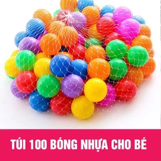 Túi 100 Quả Bóng Nhựa Mềm Cho Bé