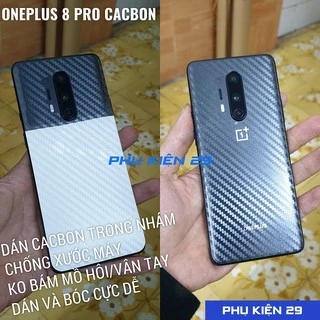 [Oneplus 8/8 Pro/8T] Dán lưng 3D chống xước vân Cacbon - Carbon