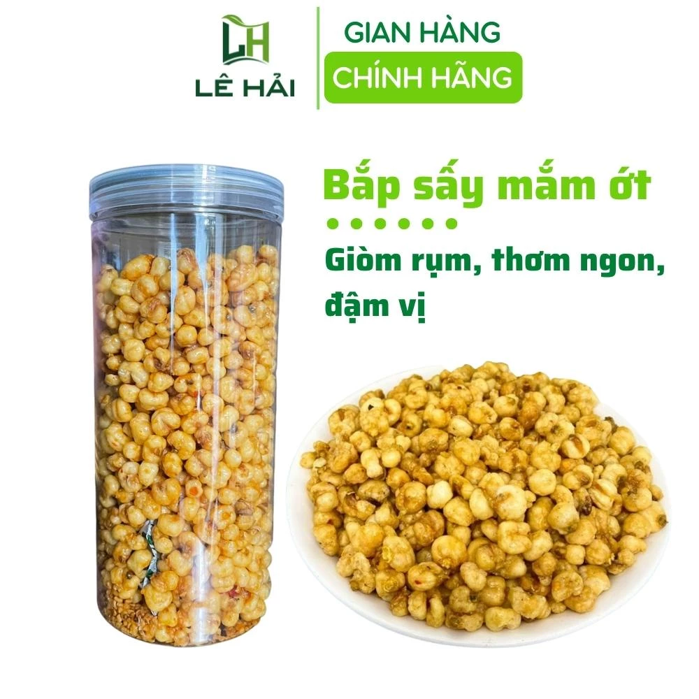 Bắp sấy mắm ớt vị đậm đà giòn tan siêu ngon 350gr Lê Hải