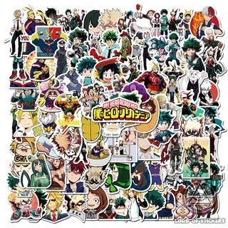 Set 100 Hình Dán My Hero Academia Sticker Anime Manga Boku No Hero Academia Trang Trí Mũ Bảo Hiểm, Ván Trượt, Vali, Sổ