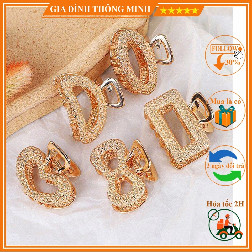 (𝗚𝗶𝗮́ 𝗦𝗶̉) [Combo] Set 5 Kẹp Tóc Phong Cách Hàn Quốc, Siêu Cute - Hàng Cao Cấp (Màu Vàng Đồng)