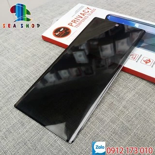 Kính chống nhìn trộm Samsung Galaxy Note 10 Plus full màn hình / Miếng dán cường lực Samsung Note 10 Pro, Plus tràn viền