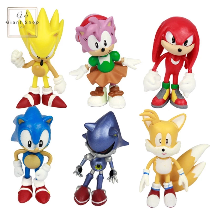 Set 3 / 6 Mô Hình Đồ Chơi Nhân Vật Trong Phim Hoạt Hình Sonic The Hedgehog Độc Đáo