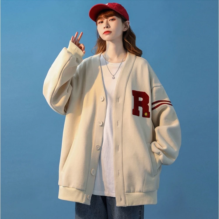 Áo CARDIGAN Nỉ R Unisex Nam Nữ (Ảnh Thật/Có Sẵn)